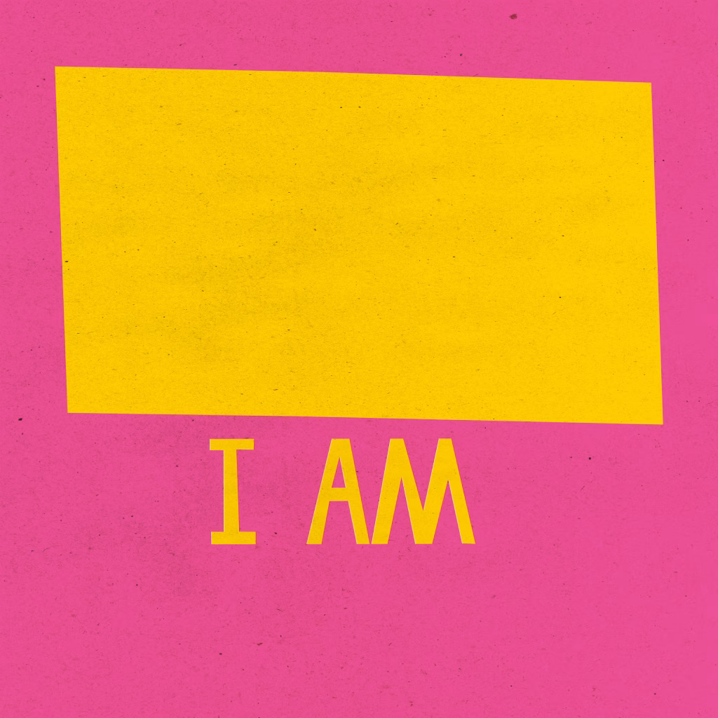 This image is a critique of Descartes' "I think therefore I am" by showing a block covering some space before "I am"  